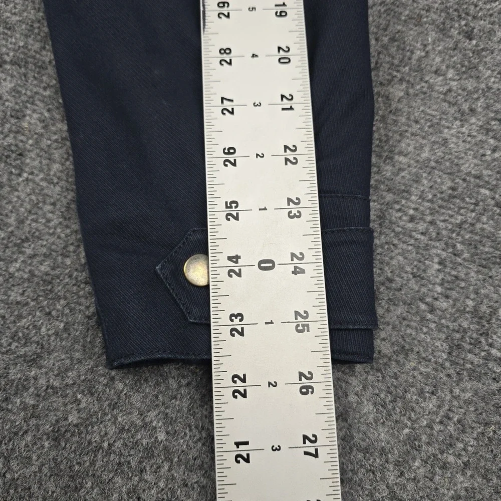 Banana Republic Men's Full‎ Zip Jacket Large L Navy w/ Shoulder Epaulets